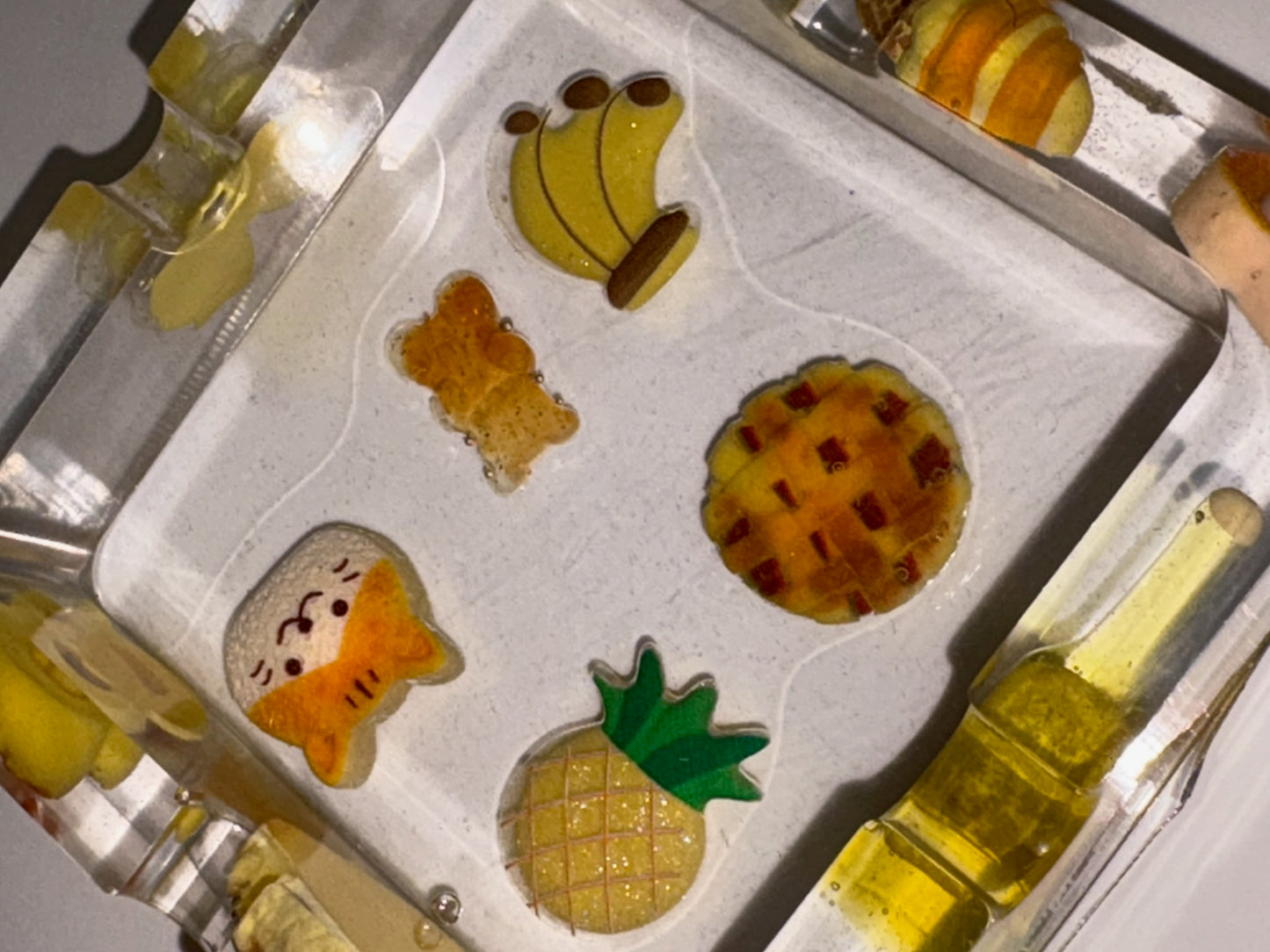 YELLOW “JUNK” SQUARE ASHTRAY