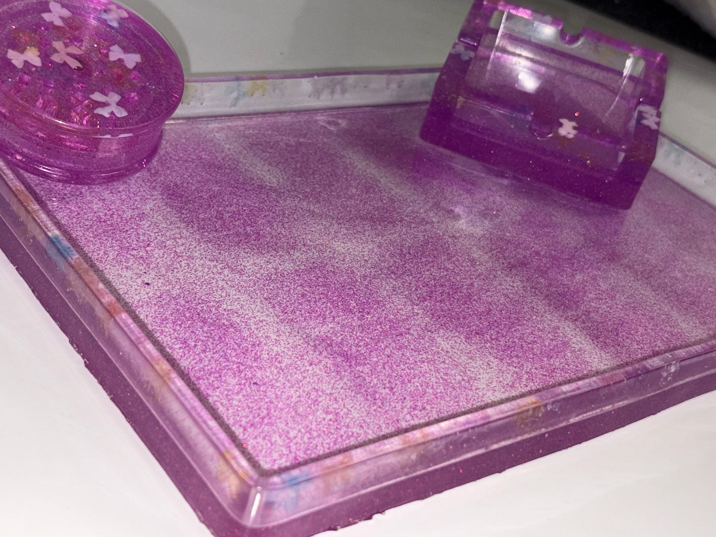 PURPLE GLITTER ROLLING SET