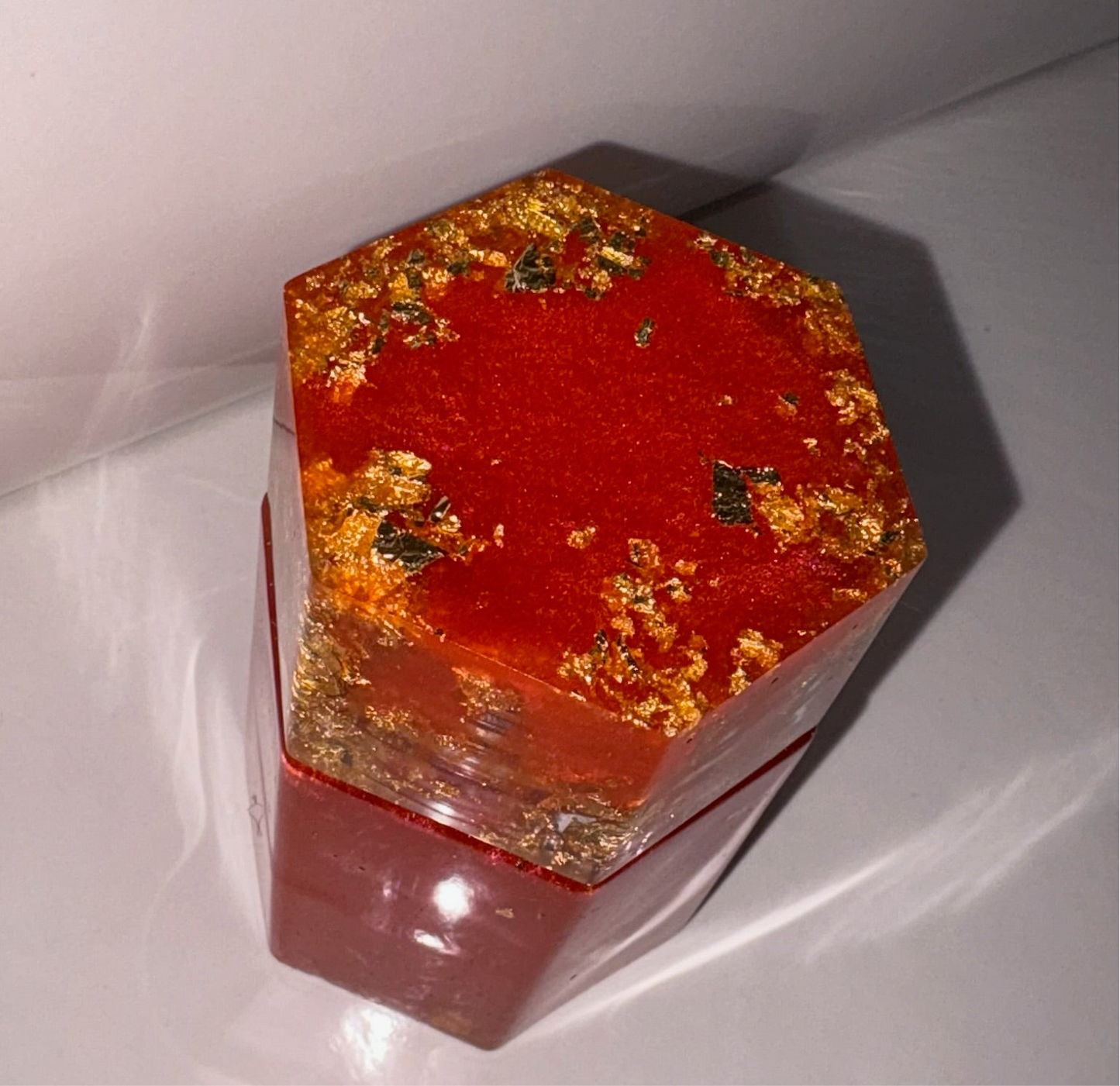 RED AND GOLD STASH JAR