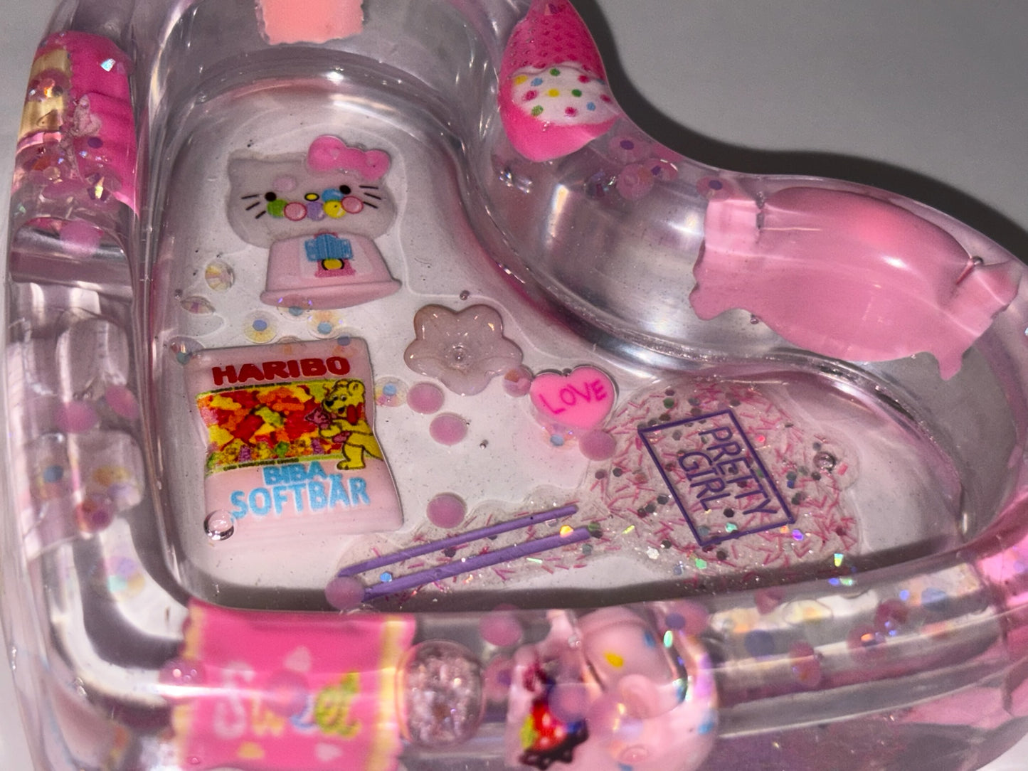 BABY PINK “JUNK” LOVE HEART ASHTRAY