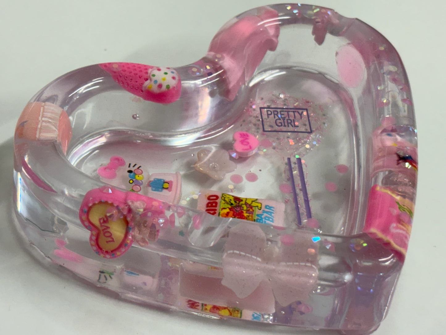 BABY PINK “JUNK” LOVE HEART ASHTRAY
