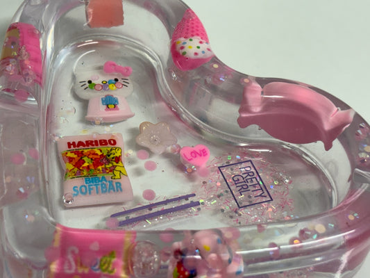 BABY PINK “JUNK” LOVE HEART ASHTRAY