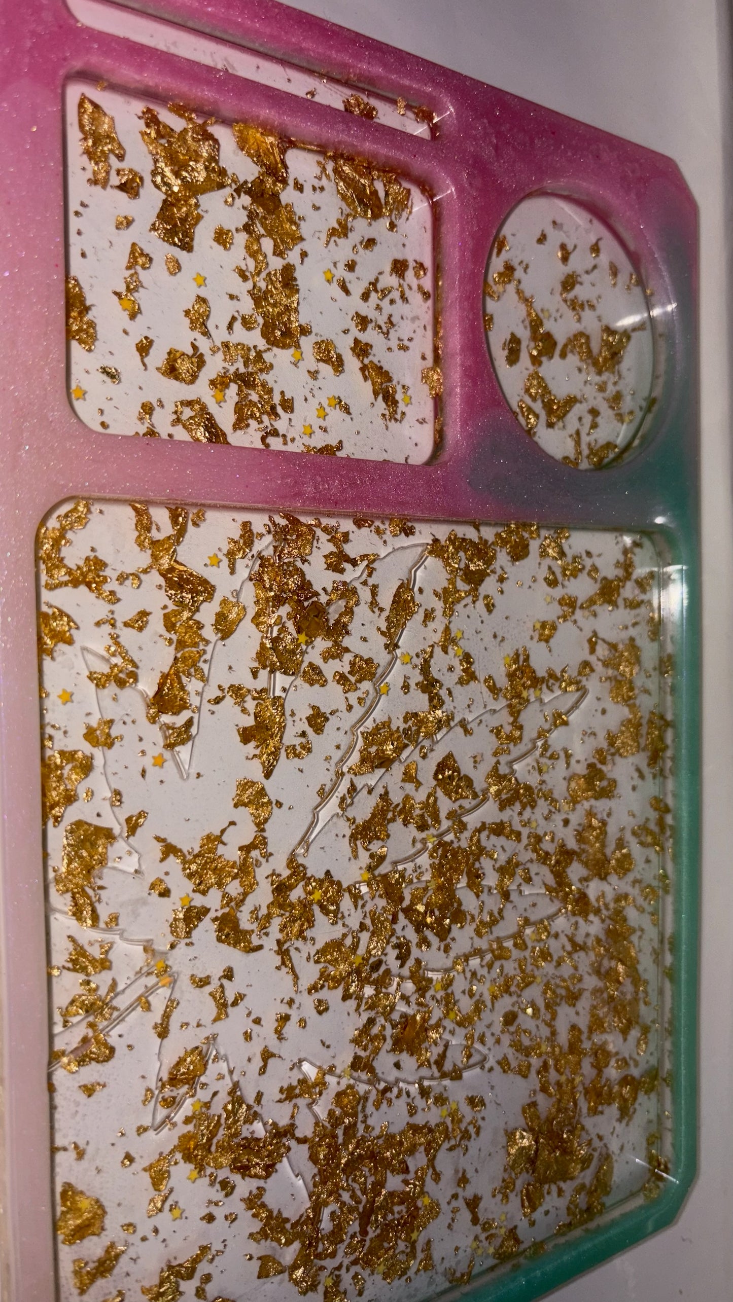 PINK BLUE FADE w/ GOLD FOIL ROLLING SET