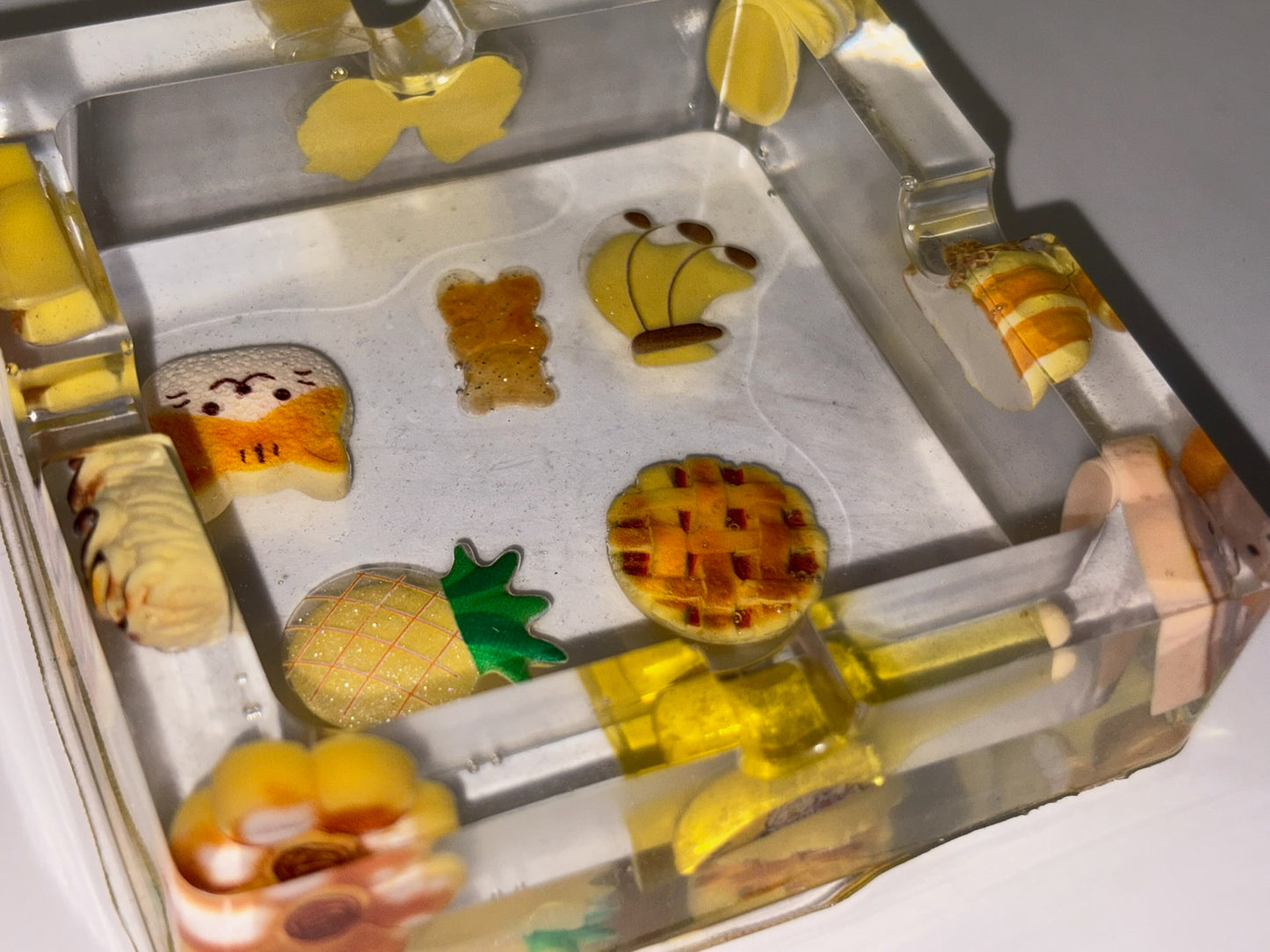 YELLOW “JUNK” SQUARE ASHTRAY